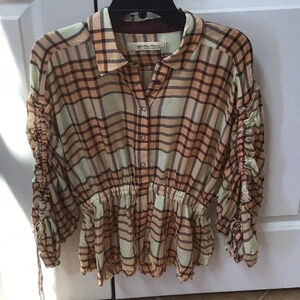 Free People Pacific Dawn NWOT Plaid